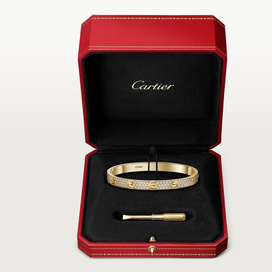 love-armband klassisches modell mit pavé-fassung 10 diamanten