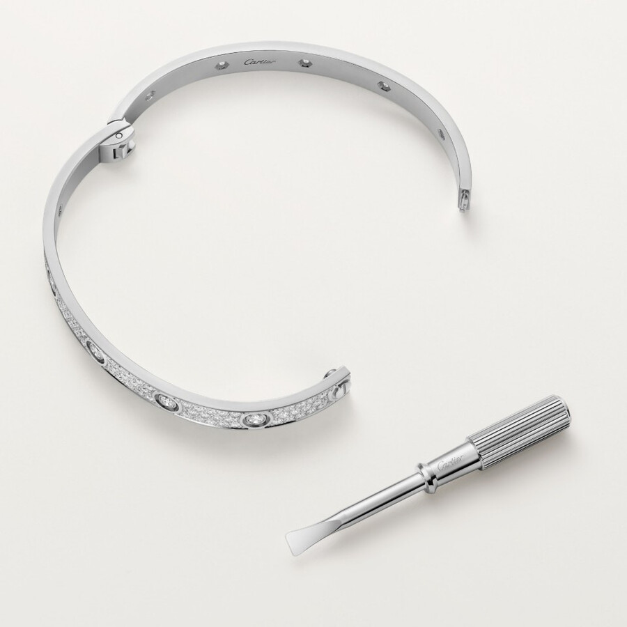 love-armband klassisches modell mit pavé-fassung 10 diamanten