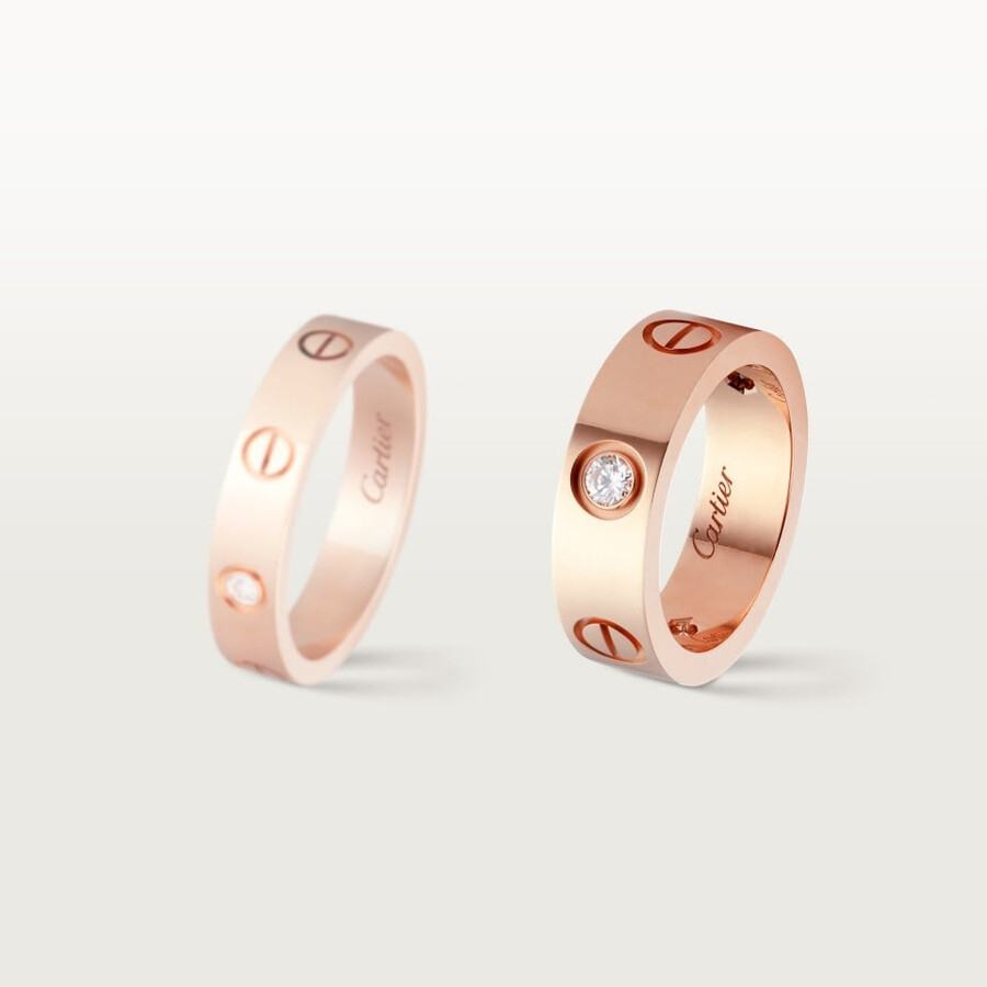 love-ring klassisches modell 3 diamanten
