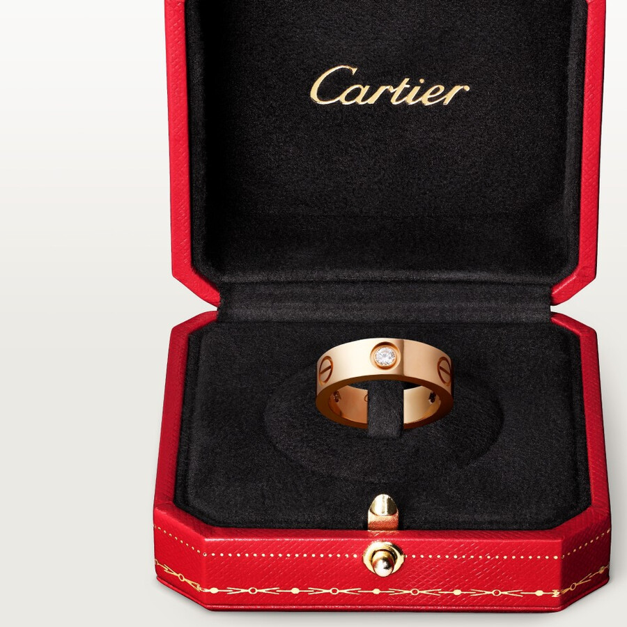 love-ring klassisches modell 3 diamanten