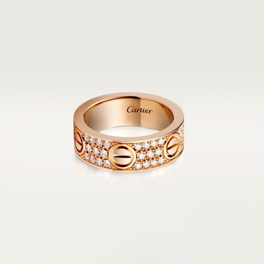 love-ring klassisches modell mit pavé-fassung