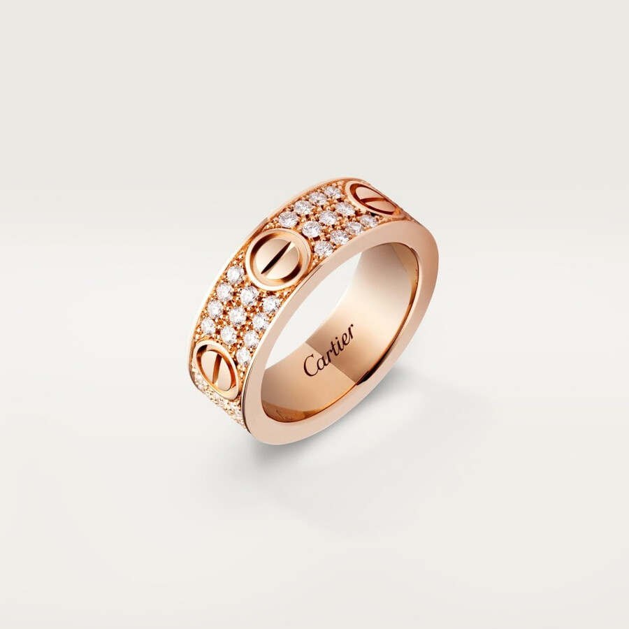 love-ring klassisches modell mit pavé-fassung