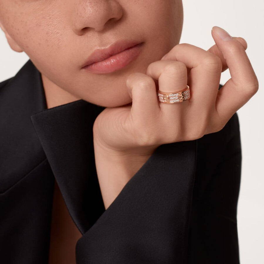 love-ring klassisches modell mit pavé-fassung
