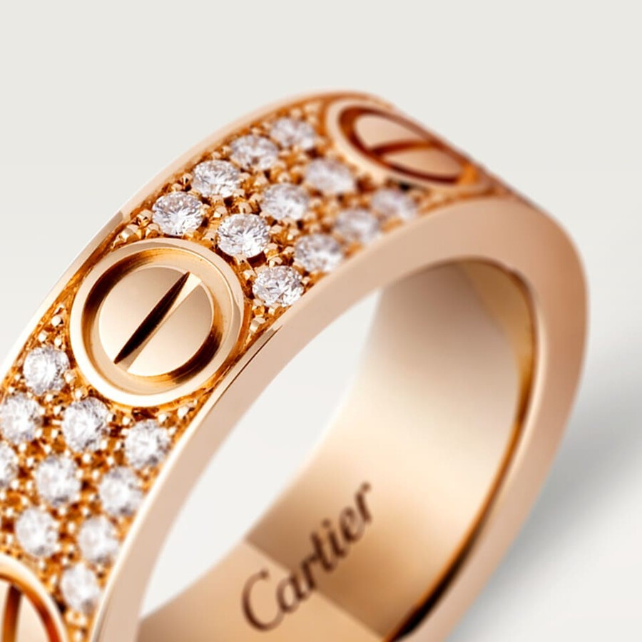 love-ring klassisches modell mit pavé-fassung