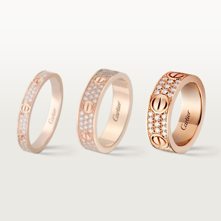 love-ring klassisches modell mit pavé-fassung