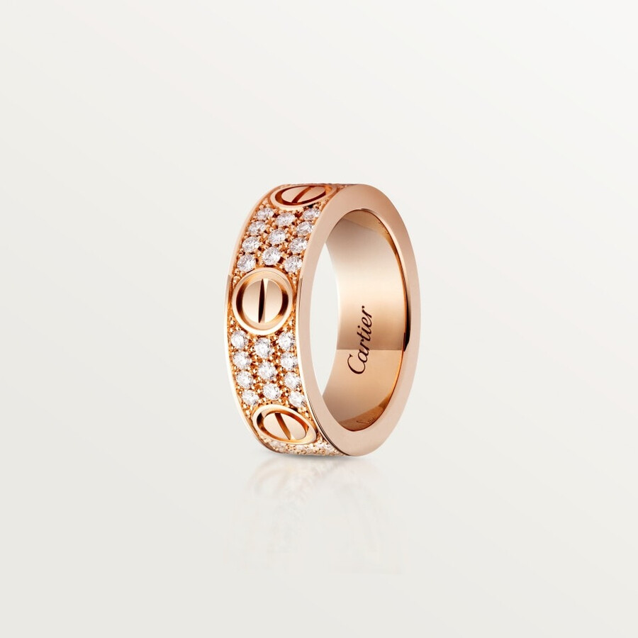 love-ring klassisches modell mit pavé-fassung