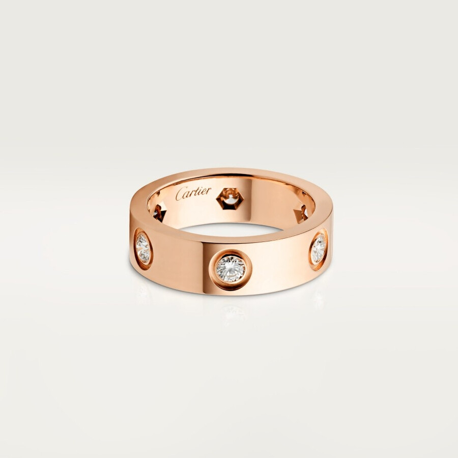 love-ring klassisches modell 6 diamanten
