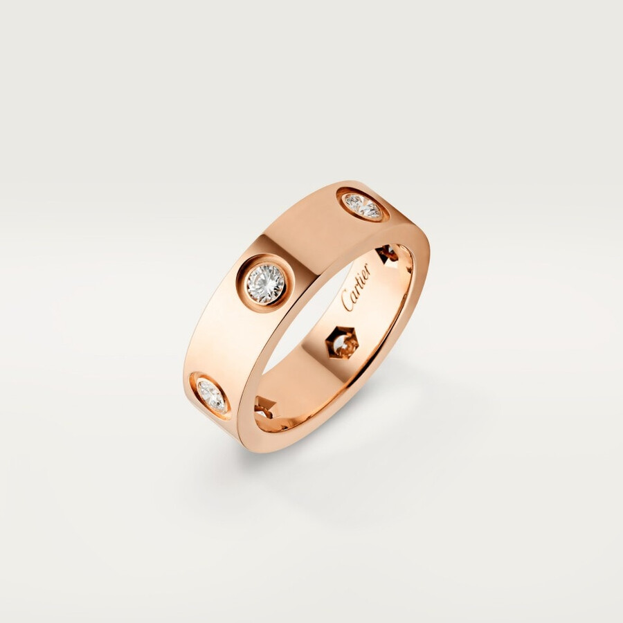 love-ring klassisches modell 6 diamanten