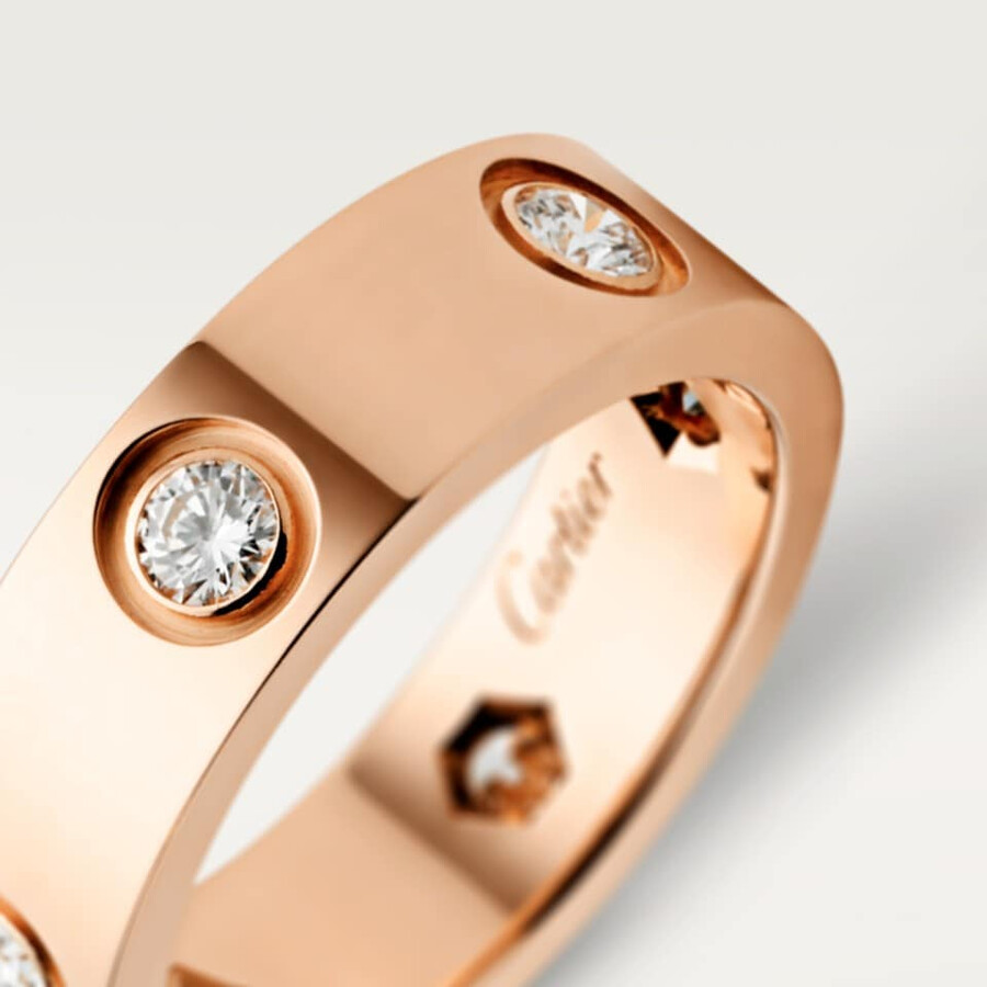 love-ring klassisches modell 6 diamanten