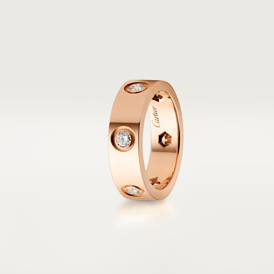 love-ring klassisches modell 6 diamanten