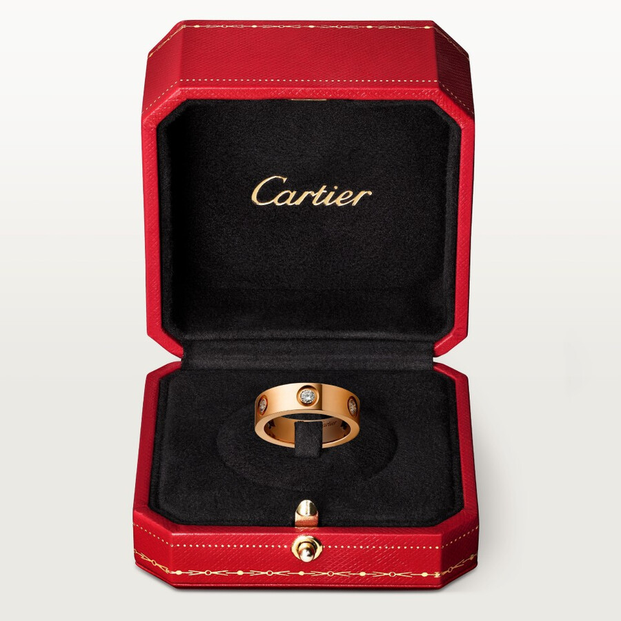 love-ring klassisches modell 6 diamanten