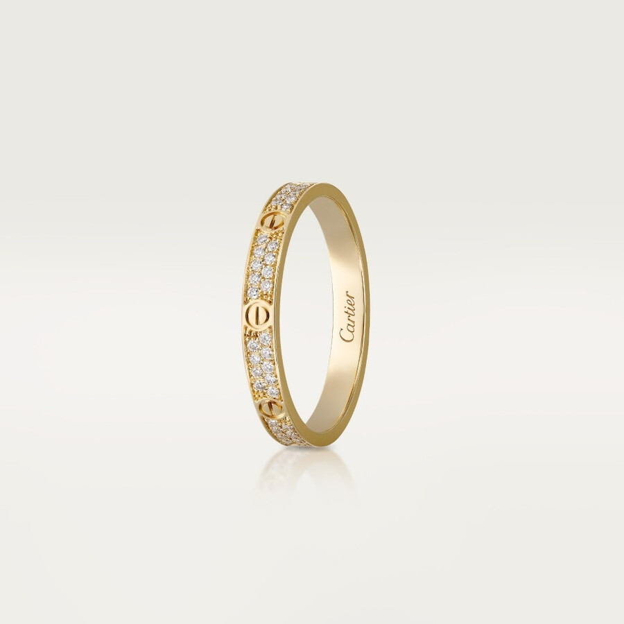 love-ring mini-modell mit strasssteinen besetzt