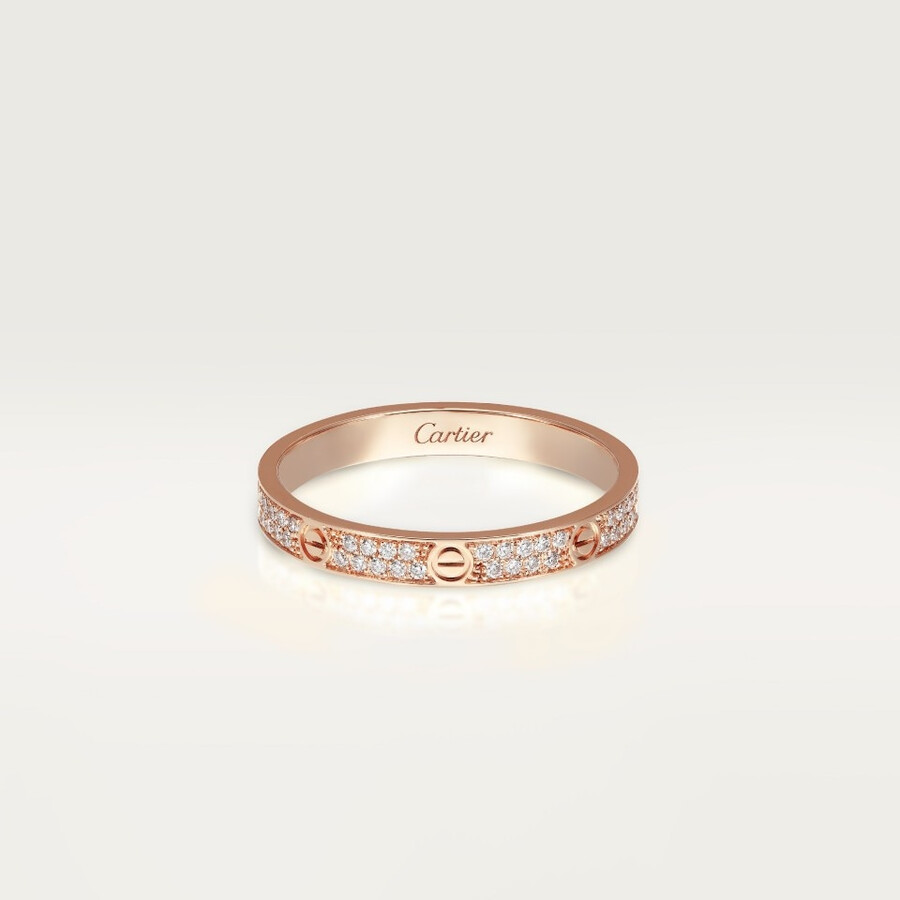 love-ring mini-modell mit strasssteinen besetzt