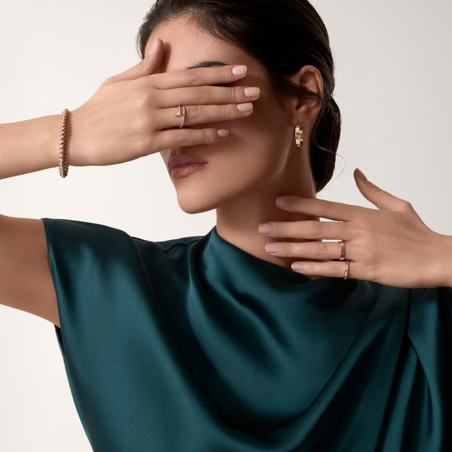 love-ring mini-modell mit strasssteinen besetzt