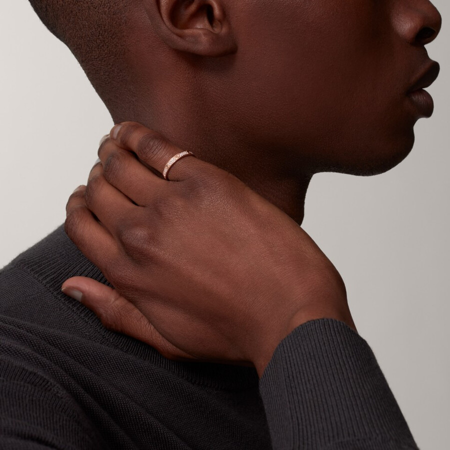love-ring mini-modell mit strasssteinen besetzt