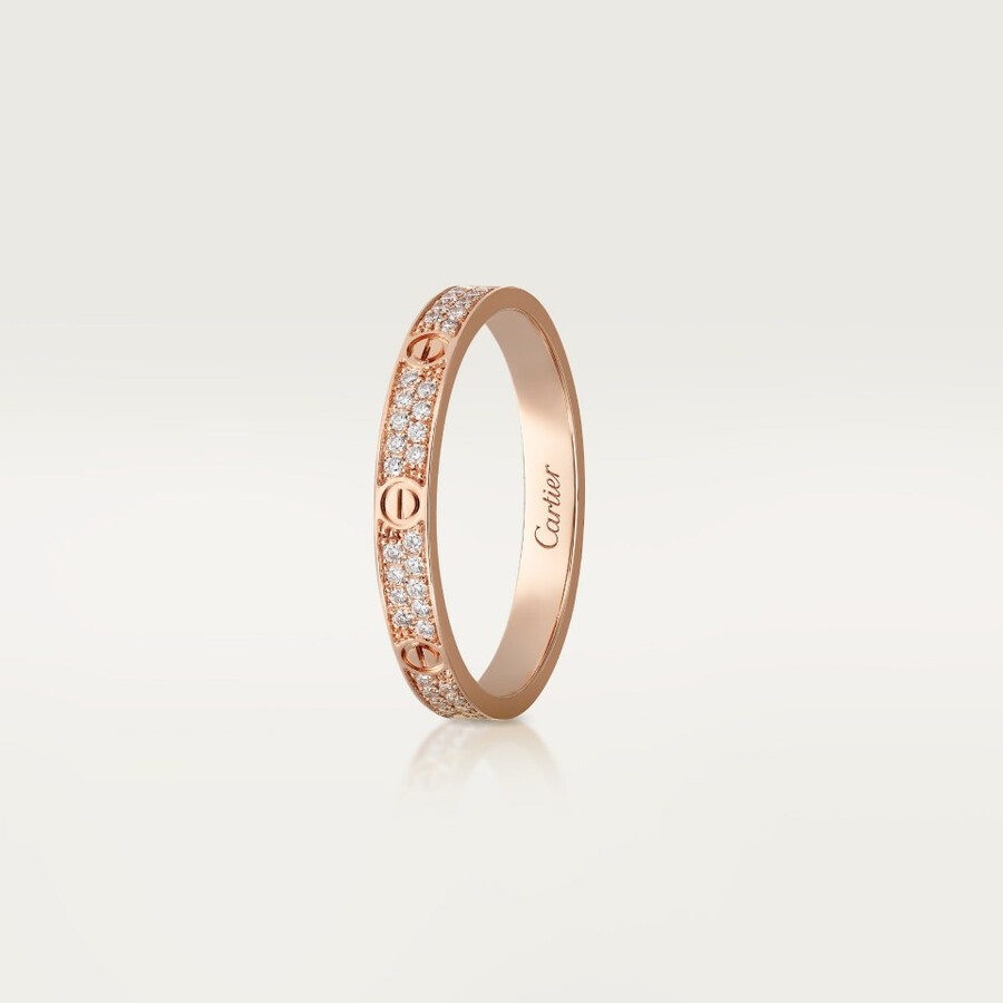love-ring mini-modell mit strasssteinen besetzt