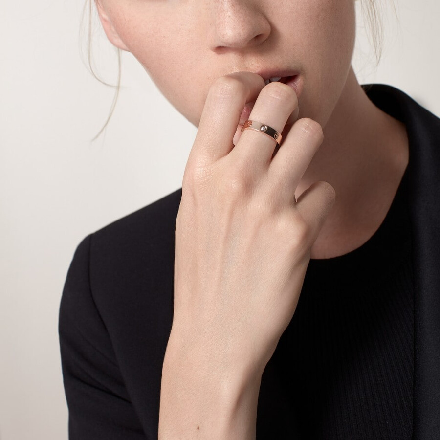 love-ring kleines modell 1 diamant