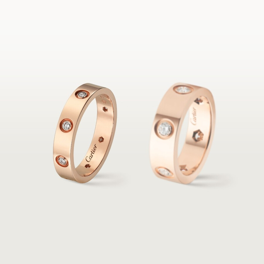 love-ring kleines modell 8 diamanten