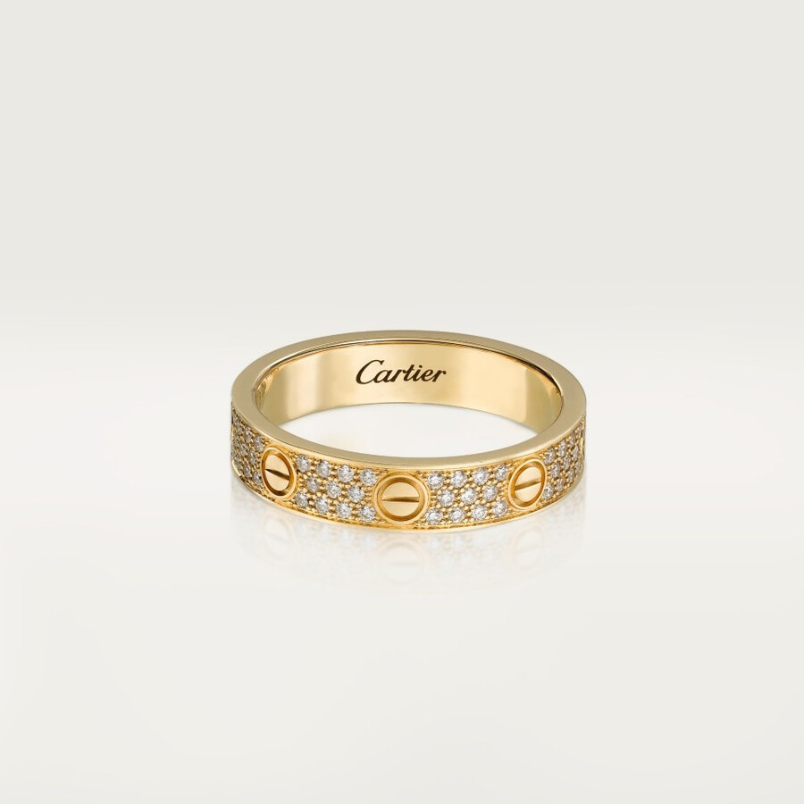 love-ring kleines modell mit pavé-fassung