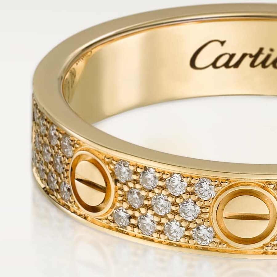 love-ring kleines modell mit pavé-fassung