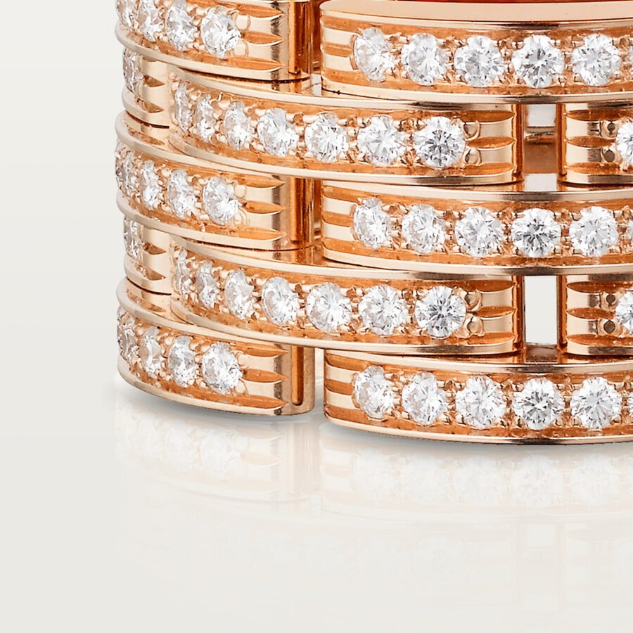 ring „maillon panthère fünfreihig gepflastert