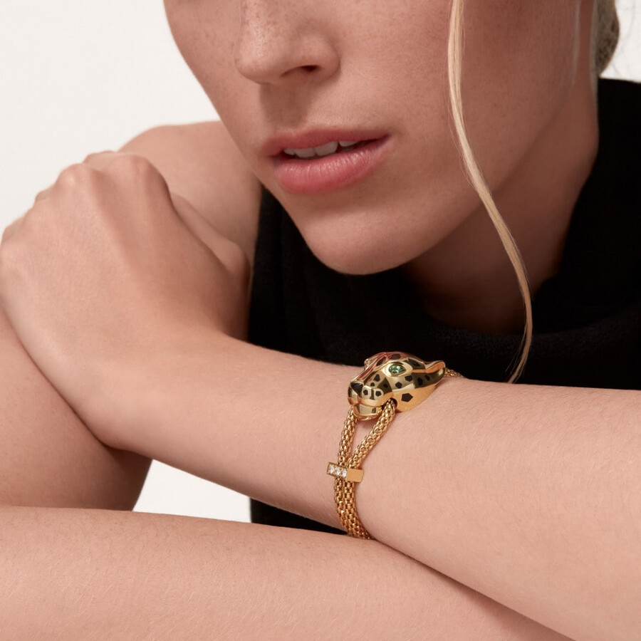 panthère de cartier-armband an kette diamanten