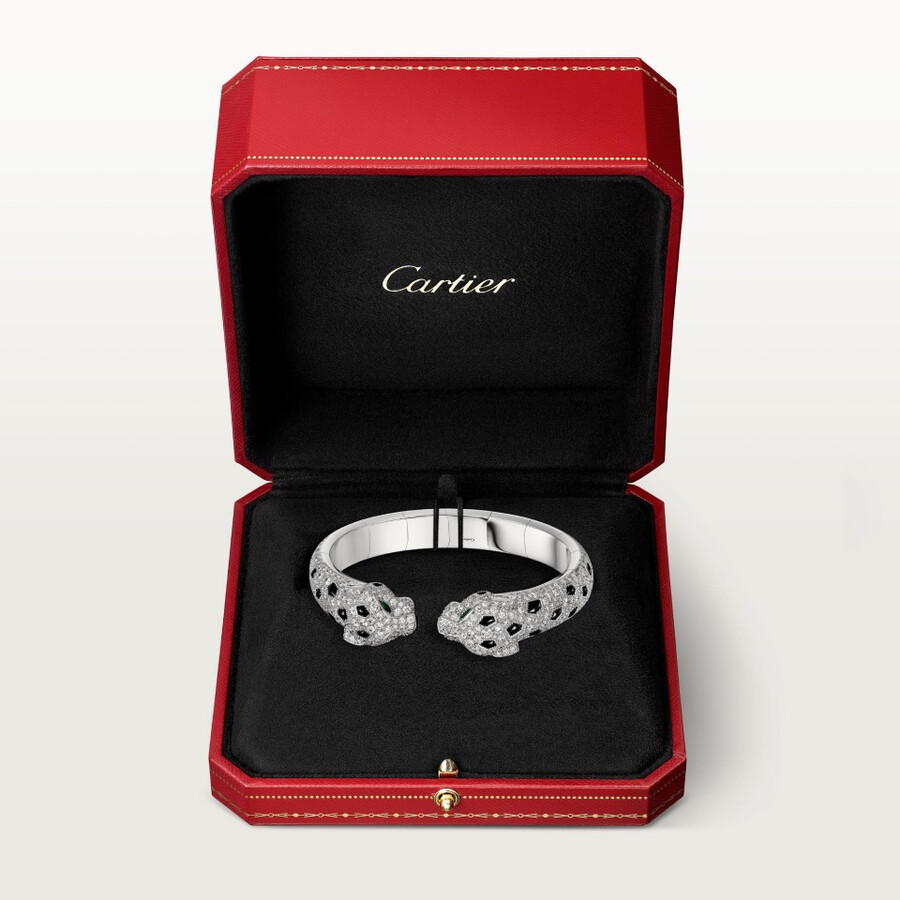 panthère de cartier-armband gegliedert gepflastert