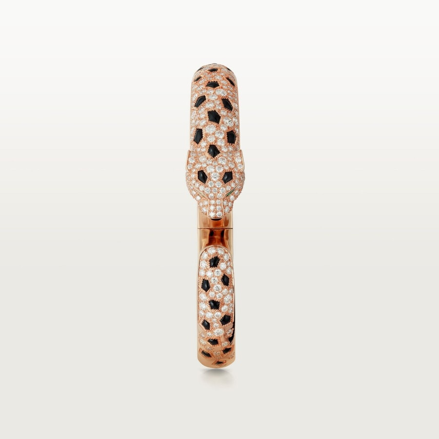 panthère de cartier-armband mittleres modell halb gepflastert