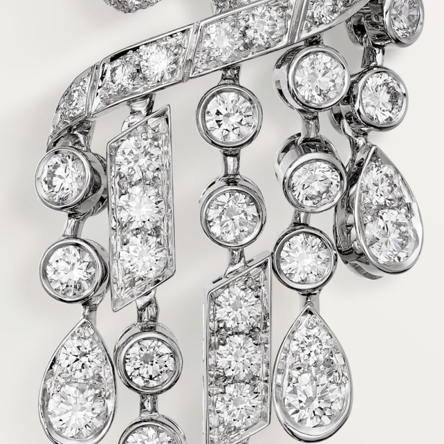 panthère de cartier-ohrringe großes modell gepflastert