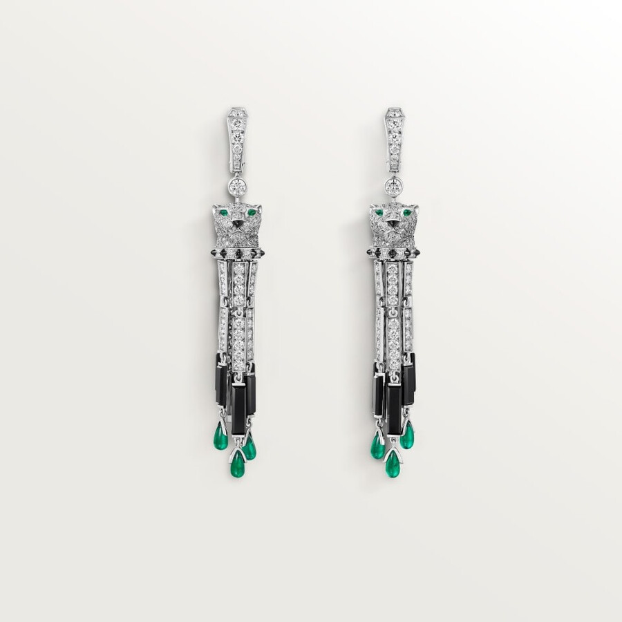 panthère de cartier ohrringe smaragde pavé