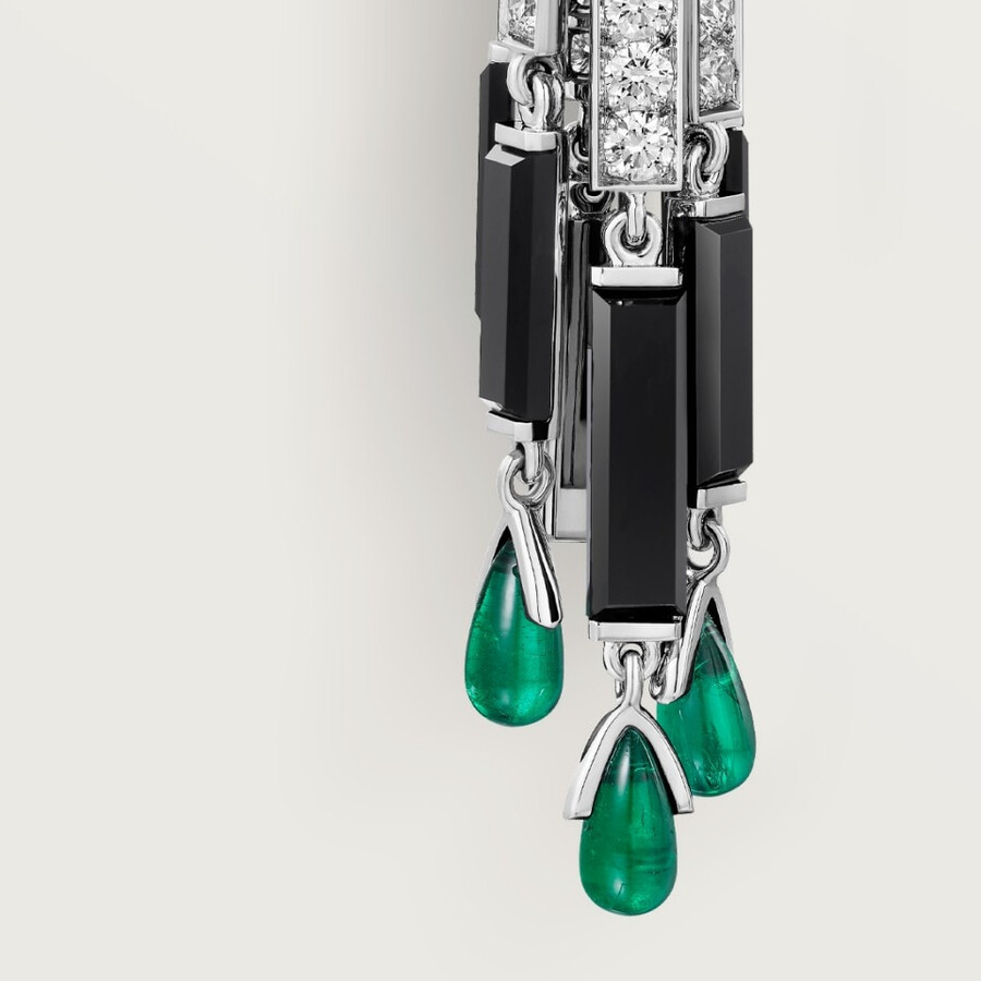 panthère de cartier ohrringe smaragde pavé