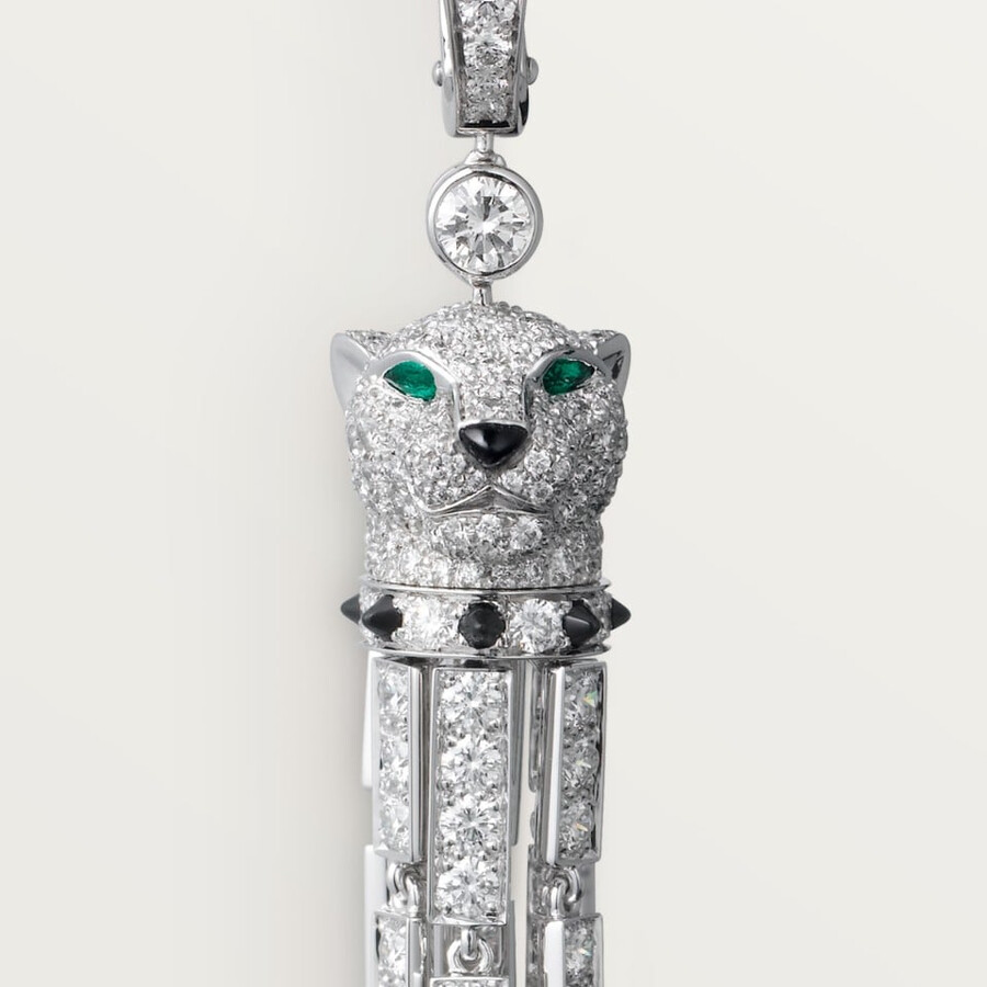panthère de cartier ohrringe smaragd großes modell pavé-fassung