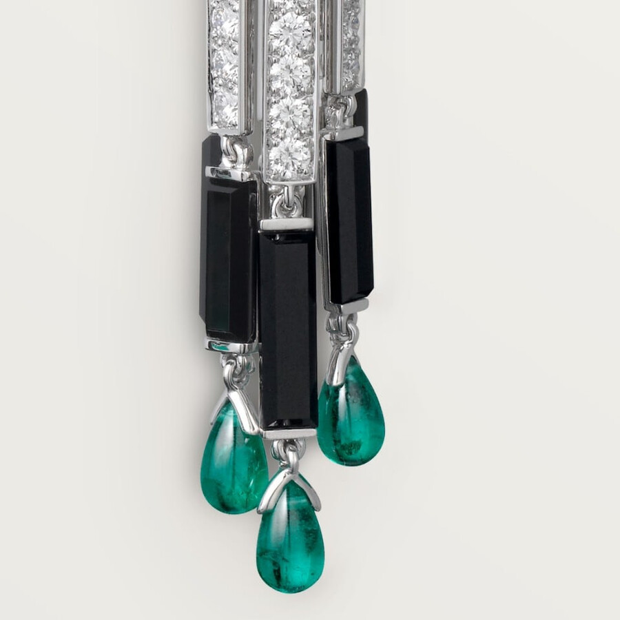 panthère de cartier ohrringe smaragd großes modell pavé-fassung