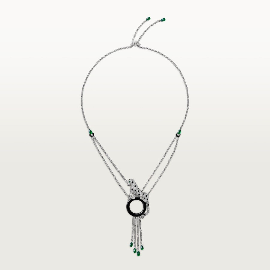 panthère de cartier halskette smaragd gepflastert