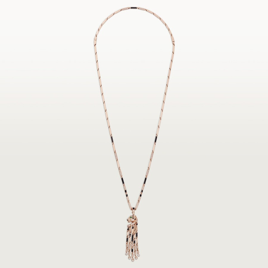 lange halskette panthère de cartier kleines modell pavé