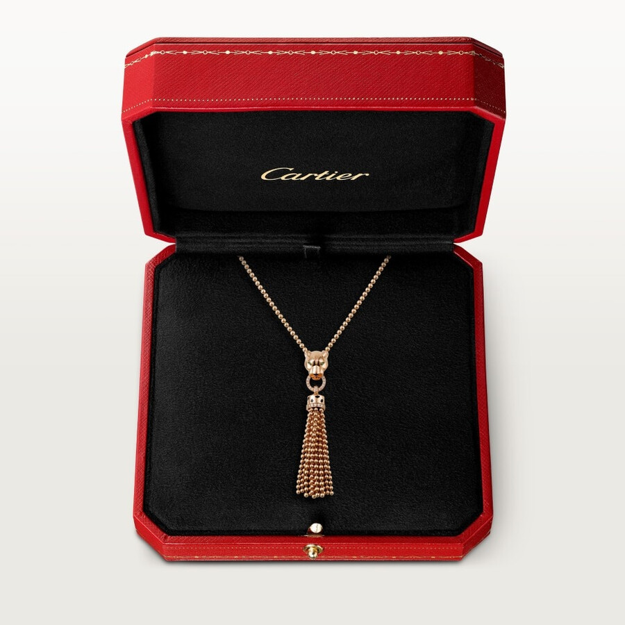 panthère de cartier lange halskette diamanten