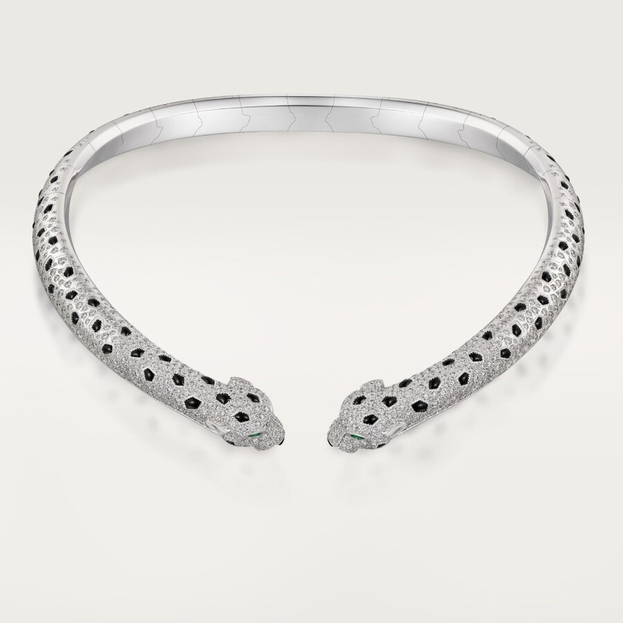 panthère de cartier torque-halskette gegliedert gepflastert