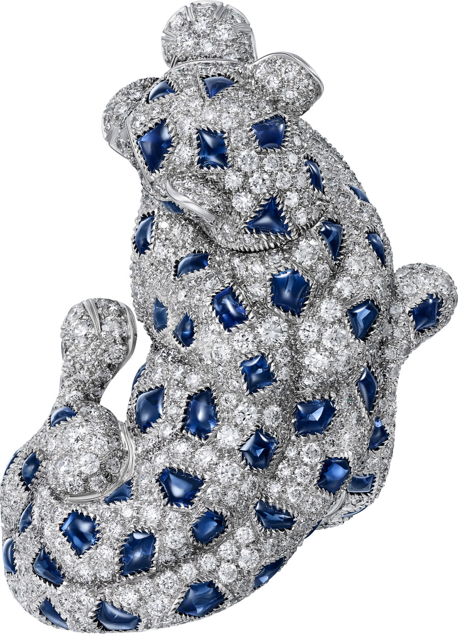 panthère de cartier-ring saphir pavé