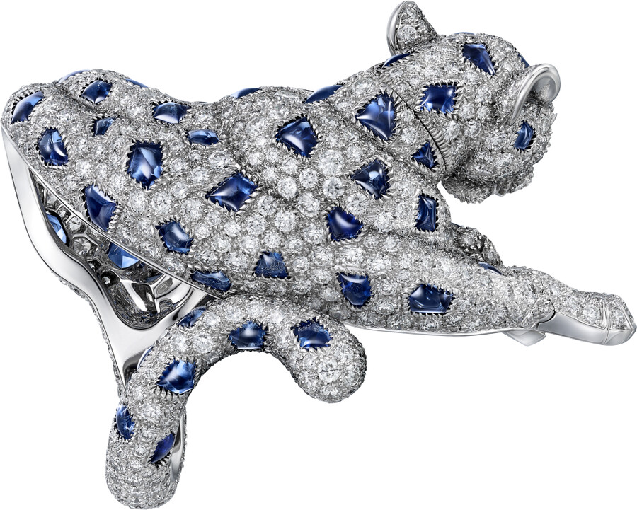 panthère de cartier-ring saphir pavé