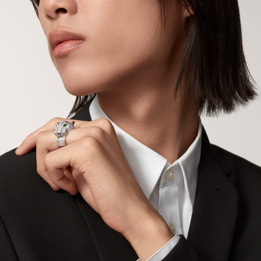 cartier panthère ring mit pavé-fassung