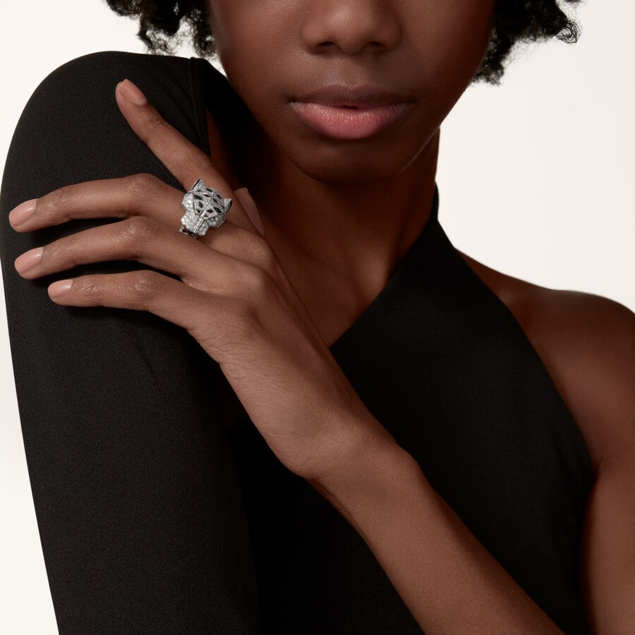cartier panthère ring mit pavé-fassung