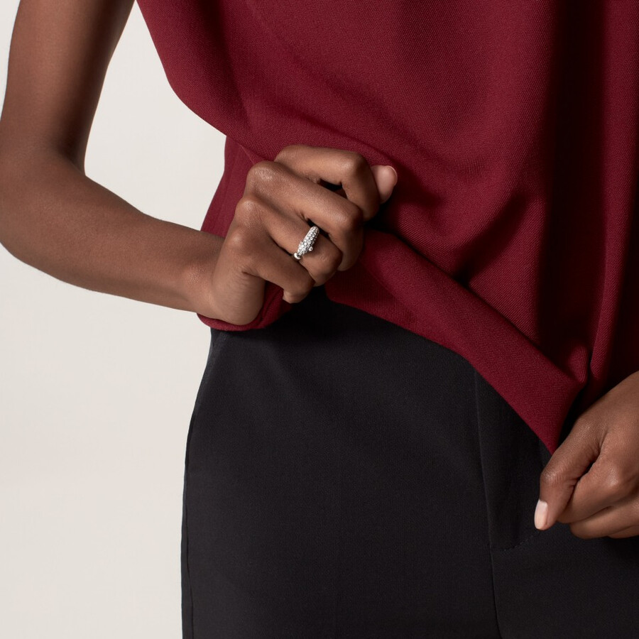 panthère de cartier ring kleines modell halbpavé