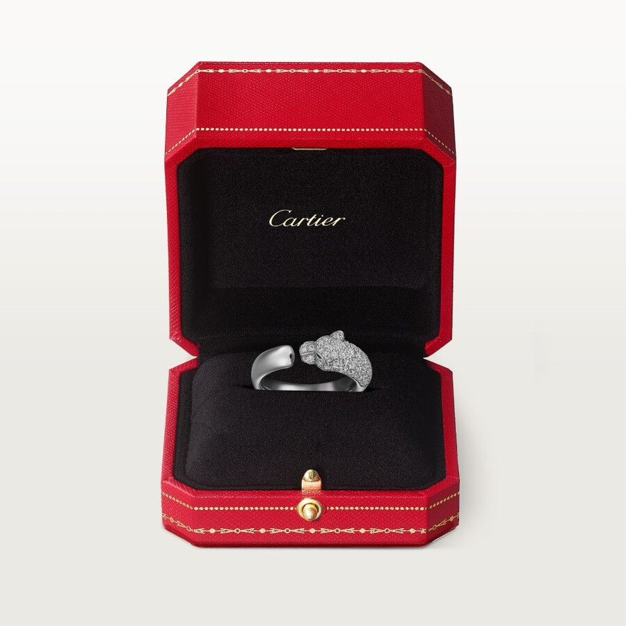 panthère de cartier ring kleines modell halbpavé