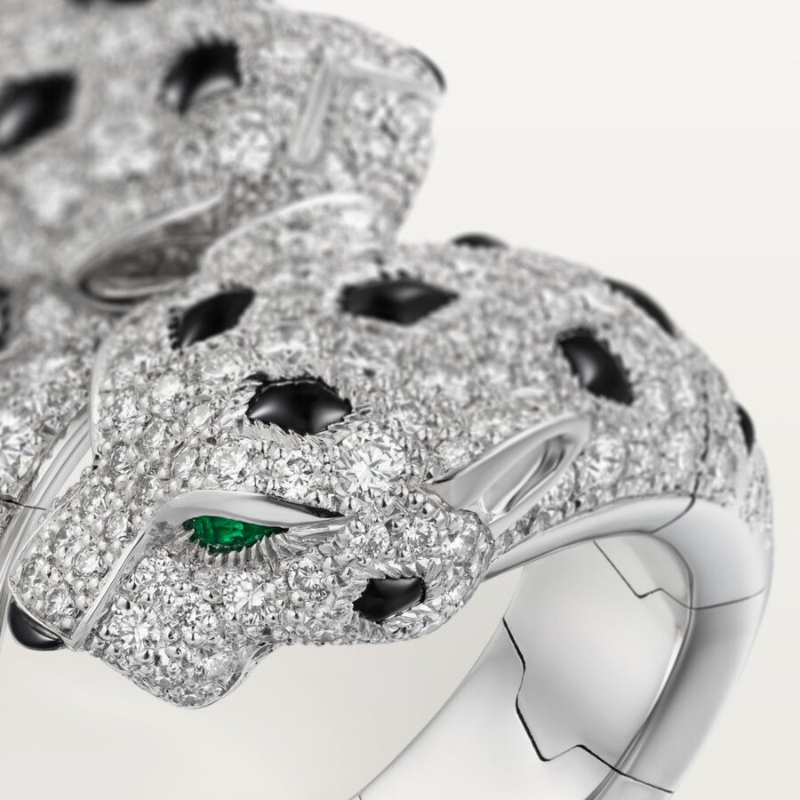 panthère de cartier-ring gegliedert gepflastert