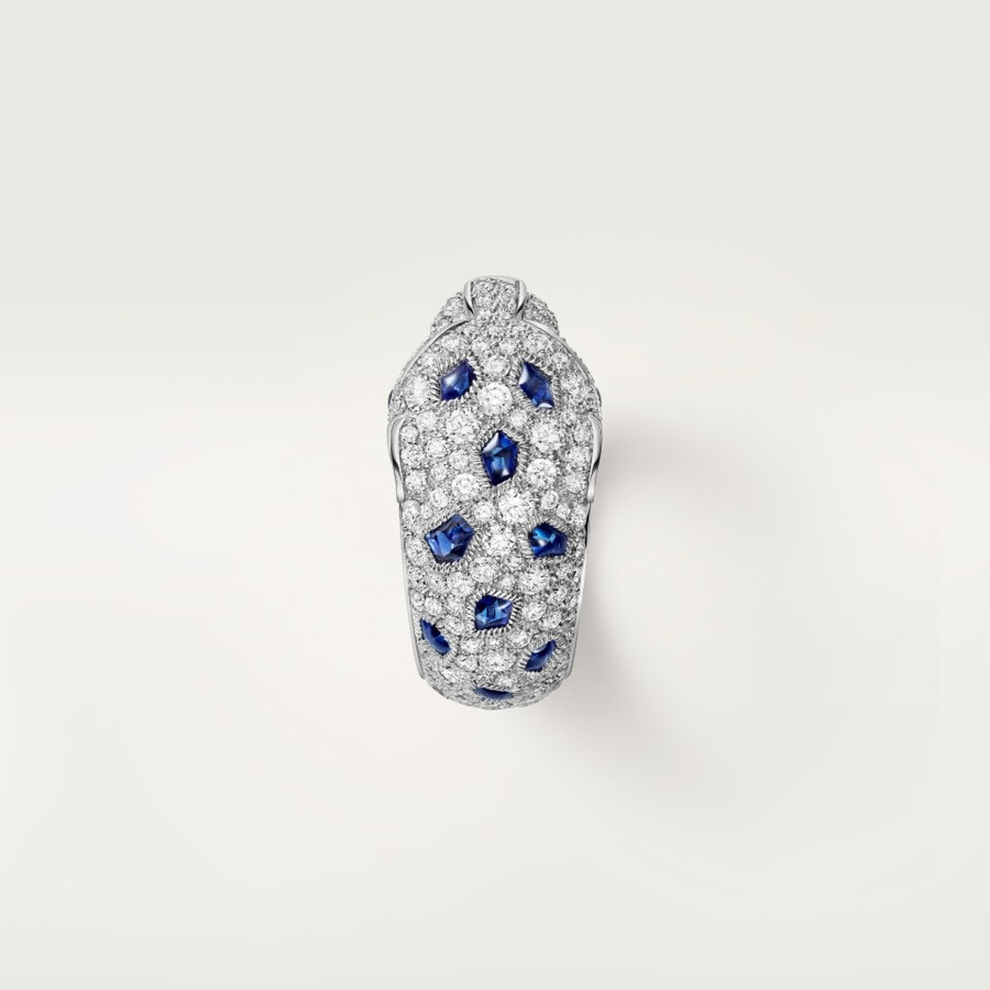 panthère de cartier-ring mittleres modell halb gepflastert