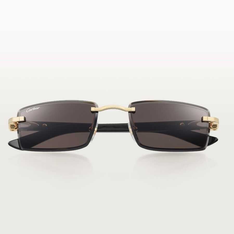 sonnenbrille mit länglichem c de cartier-motiv