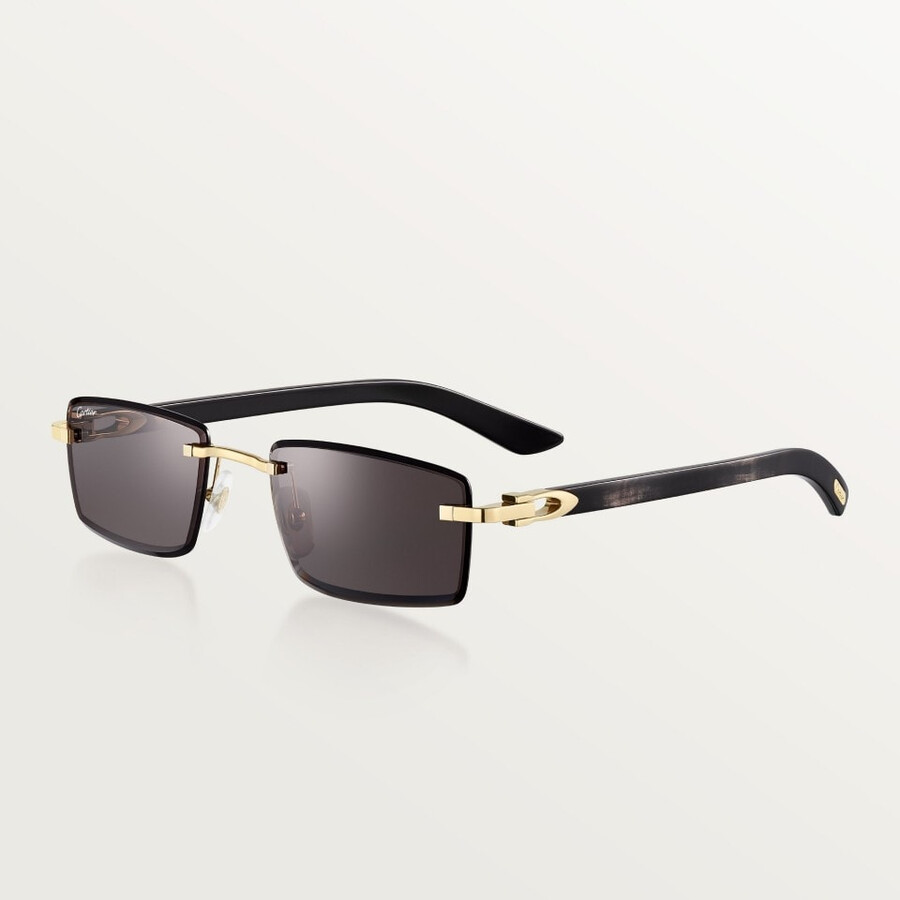 sonnenbrille mit länglichem c de cartier-motiv