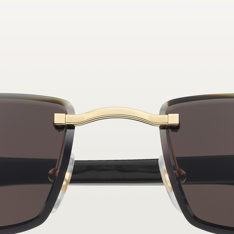 sonnenbrille mit länglichem c de cartier-motiv