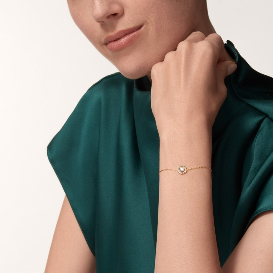 trinity-armband an einer kette 1 diamant