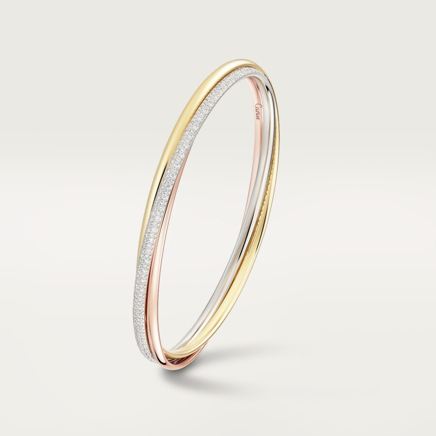 trinity-armband kleines modell halb mit pavé-fassung